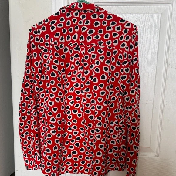 Red Leopard Print Blouse - Picture 3 of 4